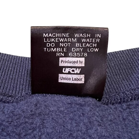 Vintage American Legion Auxiliary Sweatshirt Men's 3XL Pullover Crewneck Navy - Picture 4 of 5